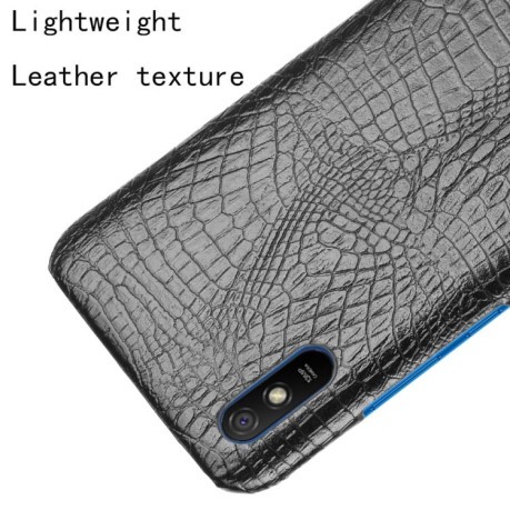 Ударопрочный чехол Crocodile Texture на Xiaomi Redmi 9A - черный