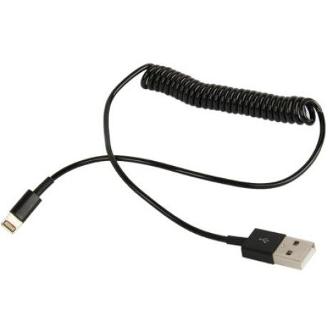 Кабель USB Sync Data / Charging Coiled Cable для iPhone, iPad - чорний