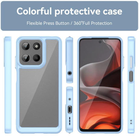 Протиударний чохол Colorful Acrylic Series для Motorola Moto G15 - синій
