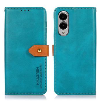 Чохол-книжка KHAZNEH Dual-color Cowhide для Samsung Galaxy S25 Edge 5G - синій