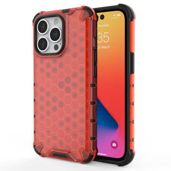 Противоударный чехол Honeycomb на  iPhone 14 Pro - красный