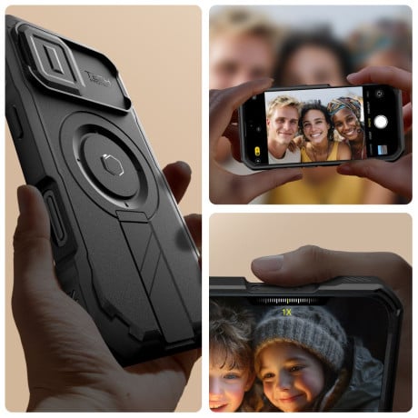 Чехол Tech-Protect Kevlar Cam на iPhone 17 - Black