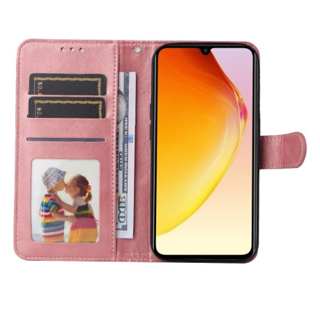 Чехол-книжка Classic Calf Texture Flip Leather для Vivo V25 5G / V25e 4G / X80 Lite - розовое золото