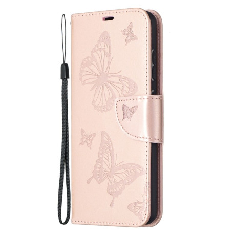 Чохол-книжка Butterflies Pattern Samsung Galaxy A52/A52s - рожеве золото