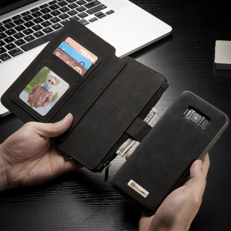 Шкіряний чохол-гаманець CaseMe 007 на Samsung Galaxy S8 Plus / G955-чорний