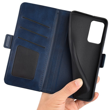 Чехол-книжка Dual-side Magnetic Buckle для Motorola Moto G85 5G - синий