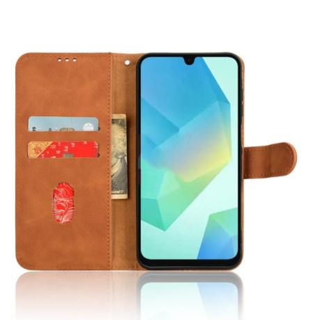 Чохол-книжка Retro Skin Feel Business Magnetic для Samsung Galaxy A16 5G - коричневий