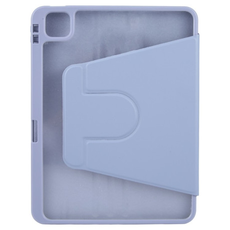 Чохол-книжка GEBEI Acrylic TPU 3-folding Rotating Smart Tablet Leather для iPad Pro 13 2024 - фіолетовий