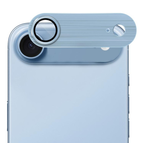 Захисне скло на камеру ENKAY Anti-reflection Camera Lens Brushed Aluminium Alloy для iPhone Air - синє