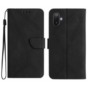 Чохол-книжка Stitching Embossed Leather Samsung Galaxy F06 5G / M06 5G - чорний