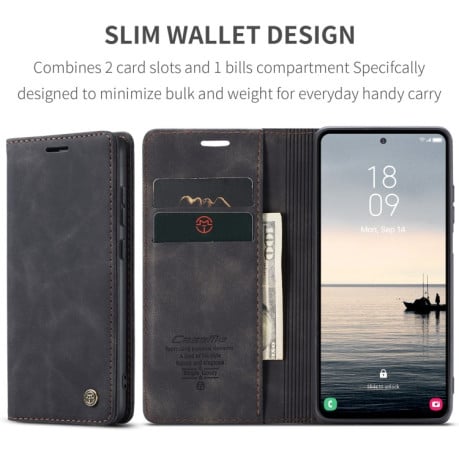 Кожаный чехол CaseMe-013 Multifunctional на Samsung Galaxy S23 FE - черный