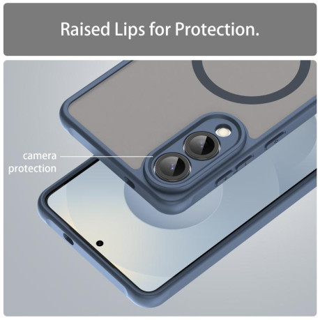 Протиударний чохол Fan Dun Series TPU Hybrid PC Frosted Magsafe для Samsung Galaxy S25 Edge 5G - синій