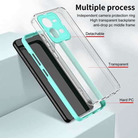 Противоударный чехол Clear Color Frame для Vivo V25 5G / V25e 4G - зеленый