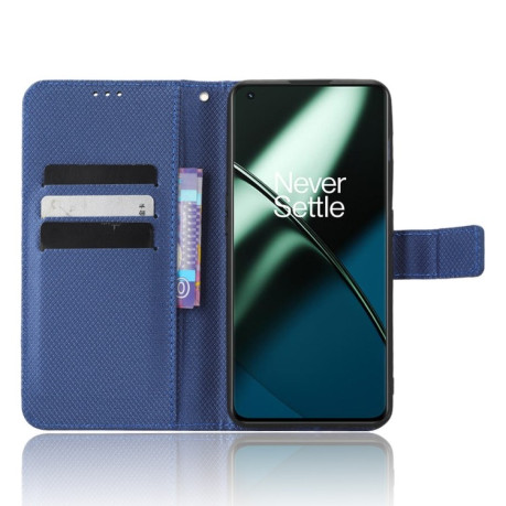 Чохол-книжка Diamond Texture для OnePlus 11 5G - синій