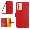 Чехол-книжка Skin Feel Sun Flower для Vivo V23 5G - красный