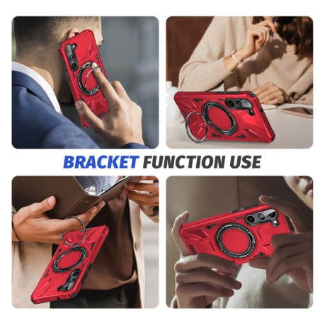 Протиударний чохол HTM MagSafe Magnetic Shockproof with Ring Holder  для Samsung Galaxy S25+ 5G - червоний
