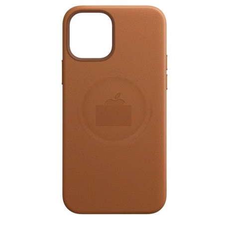 Кожаный Чехол Leather Case MagSafe Saddle Brown для iPhone 12 Mini