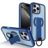 Противоударный чехол Skin-Friendly D-Ring Holder Magnetic с магнитным кольцом для iPhone 16 Pro Max — синий