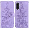 Чехол-книжка Lily Embossed Leather для Samsung Galaxy A36 5G / A56 5G - фиолетовый
