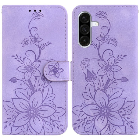 Чохол-книжка Lily Embossed Leather  для Samsung Galaxy A36 5G / A56 5G - фіолетовий