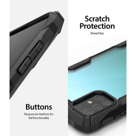 Оригинальный чехол Ringke Fusion X Design durable на Samsung Galaxy A71 black
