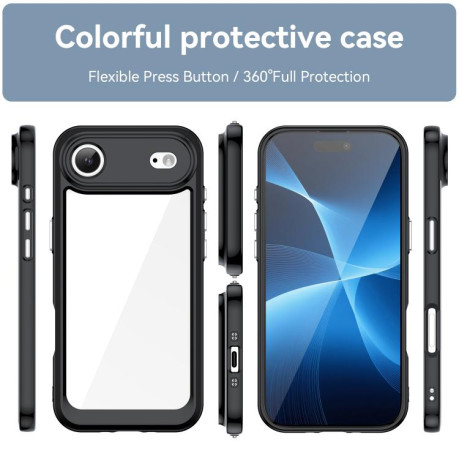 Противоударный чехол Colorful Acrylic Series для iPhone Air - черный