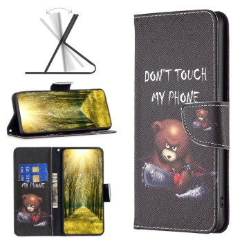 Чехол-книжка Colored Drawing Pattern для OPPO A58 4G - Bear