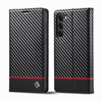 Чохол-книжка LCIMEEKE Carbon Fiber  для Samsung Galaxy S25+ 5G - Black