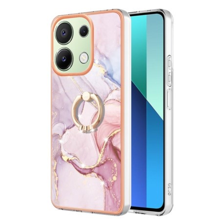 Чохол Electroplating with Ring Holder для Xiaomi Redmi Note 13 4G - Rose Gold 005