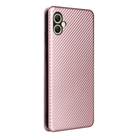 Чохол-книжка Carbon Fiber Texture на Samsung Galaxy A05 - рожевий