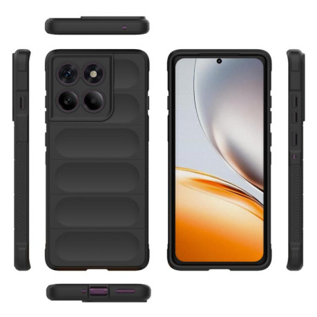 Силиконовый чехол Magic Flannel для Motorola Edge 60 Pro 5G - черный