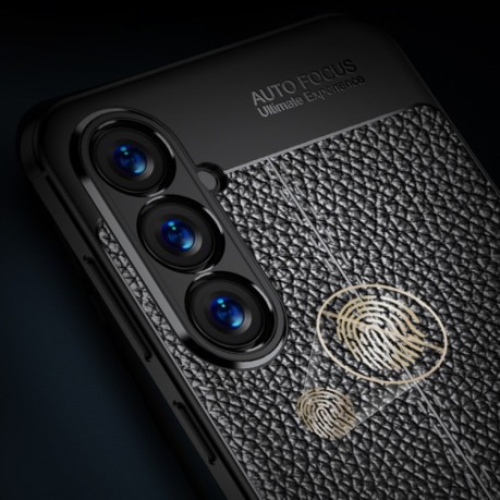 Протиударний чохол Litchi Texture Samsung Galaxy S23 FE 5G - чорний