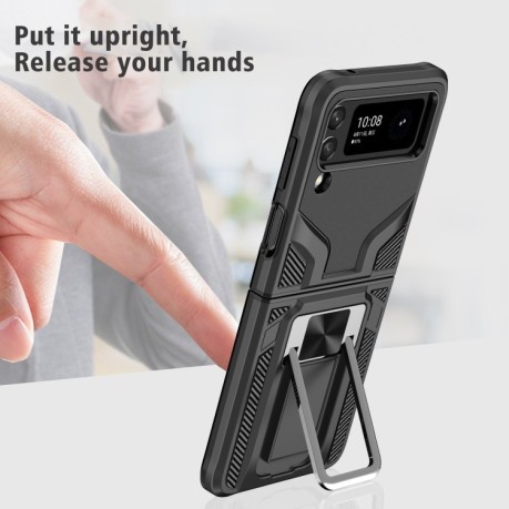 Противоударный чехол Armor 2 in 1 для Samsung Galaxy Z Flip3 5G - черный