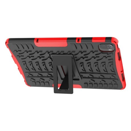 Противоударный чехол Tire Texture для Xiaomi Pad 5 / 5 Pro - красный