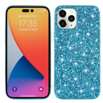 Ударозахисний чохол Glittery Powder на iPhone 14 Pro Max - синій