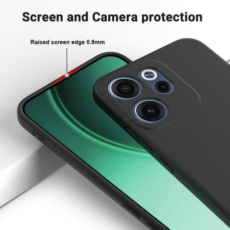 Силіконовий чохол Solid Color Liquid Silicone для OPPO Reno15 F / Reno15 FS 5G — чорний