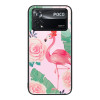 Чехол Colorful Painted Glass Xiaomi Poco X4 Pro 5G - Flamingo