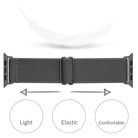 Ремінець Polyester Nylon для Apple Watch Ultra 49mm /45mm/44mm/42mm - темно-сірий
