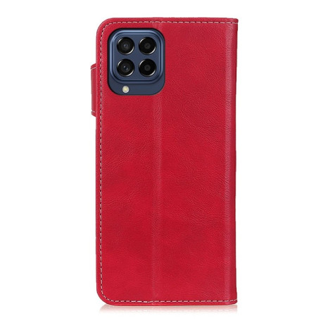 Кожаный чехол-книжка S-Type Stitching Calf для Samsung Galaxy M53 5G - красный