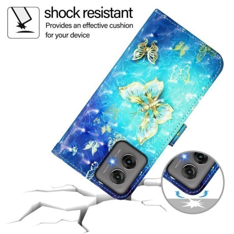 Чехол-книжка 3D Painting для Motorola Moto G55 - Butterfly