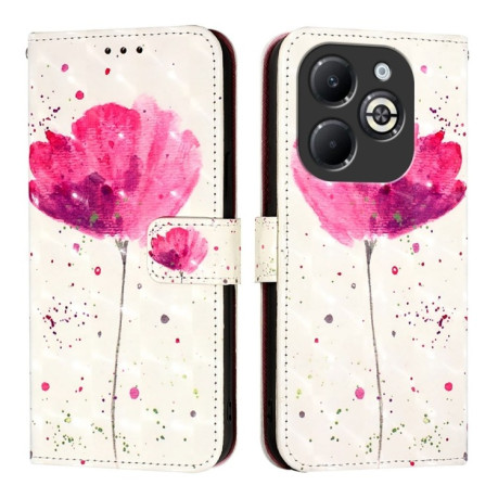 Чехол-книжка 3D Painting для Infinix Smart 8 Plus / Smart 8 Pro - Flower