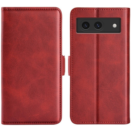 Чехол-книжка Dual-side Magnetic Buckle для Google Pixel 8a - красный