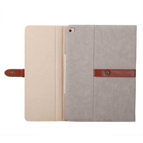 Кожаный Чехол Bussiness Style Light серый для iPad Air 2