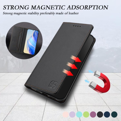 Чехол-книжка RC01 Dual-Folded Magnetic Suction RFID на Xiaomi Redmi Turbo 5 Max / Poco X8 Pro Max — чёрный
