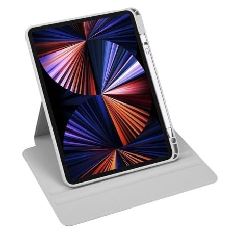 Чехол-книжка Acrylic 360 Degree Rotation Holder Leather для iPad Pro 13 2024 - серый