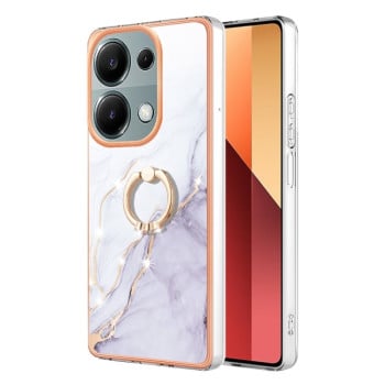 Чехол Electroplating with Ring Holder для Xiaomi Redmi Note 14S/ 13 Pro 4G / POCO M6 Pro 4G - белый