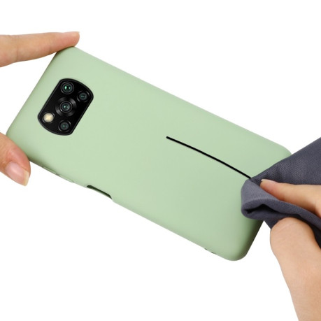 Силіконовий чохол Solid Color Liquid Silicone на Xiaomi Poco X3 / Poco X3 Pro - зелений