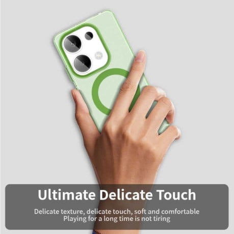 Противоударный чехол MagSafe Holder PC Hybrid для Xiaomi Redmi Note Redmi Note 14S/ 13 Pro 4G / POCO M6 Pro 4G - зеленый