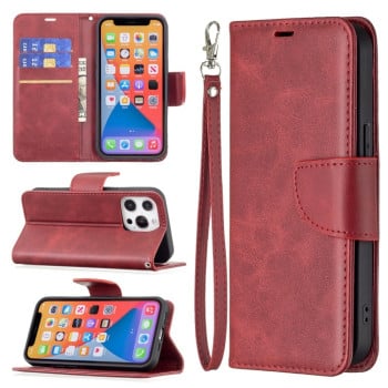 Чехол-книжка Retro Lambskin Texture для iPhone 13 mini - красный