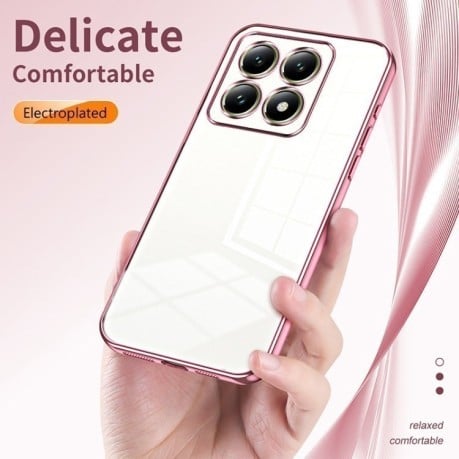 Противоударный чехол Space Fine Hole для  Xiaomi 14T - розовый